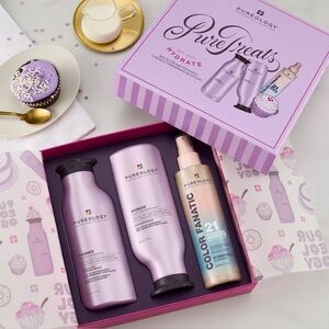 $115 Value New Pureology Hydrate Gift Set Shampoo, Conditioner & Leave-in Spray